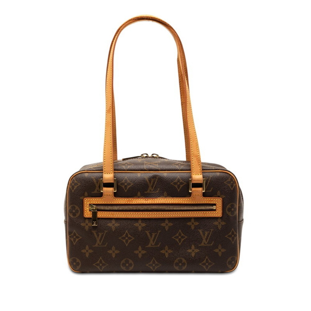 LOUIS VUITTON Authentic Brown Monogram Leather Shoulder Bag